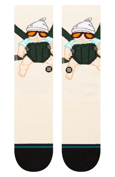Shop Stance Carlos Cotton Blend Crew Socks In Off White
