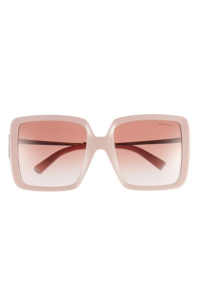 Shop Tiffany & Co 55mm Gradient Square Sunglasses In Pink Gradient