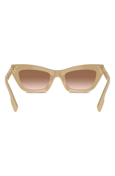 Shop Burberry 51mm Cat Eye Sunglasses In Beige