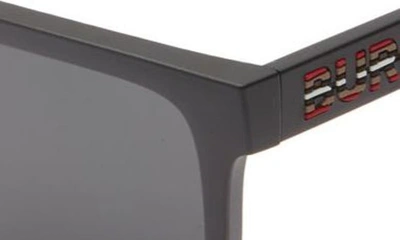Shop Burberry 56mm Square Sunglasses In Matte Black