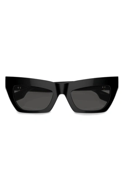 Shop Burberry 51mm Cat Eye Sunglasses In Black