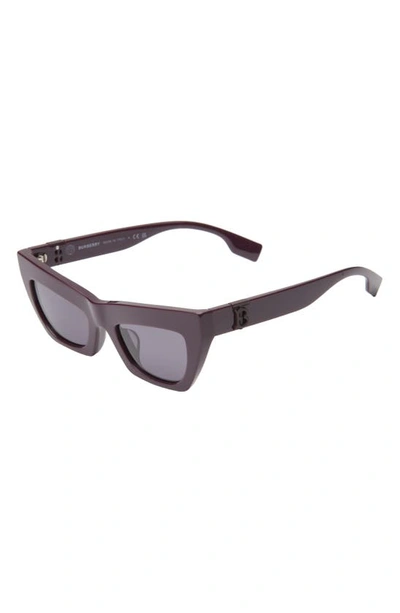 Shop Burberry 51mm Cat Eye Sunglasses In Violet