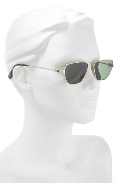 Shop Burberry 56mm Square Sunglasses In Light Gold
