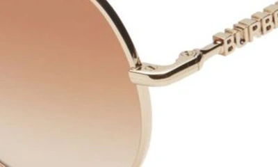 Shop Burberry 58mm Gradient Aviator Sunglasses In Light Gold