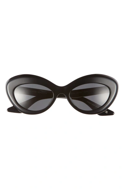 Shop Oliver Peoples X Khaite 1968c 53mm Oval Sunglasses In Black