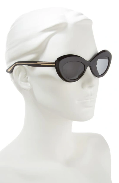 Shop Oliver Peoples X Khaite 1968c 53mm Oval Sunglasses In Black