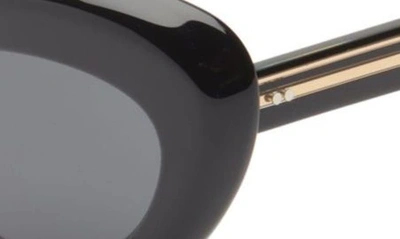 Shop Oliver Peoples X Khaite 1968c 53mm Oval Sunglasses In Black