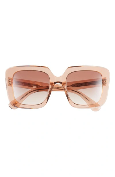 Shop Oliver Peoples Franca 52mm Gradient Square Sunglasses In Rose