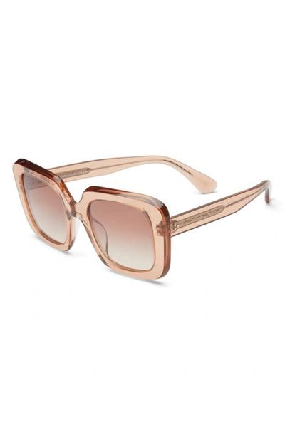 Shop Oliver Peoples Franca 52mm Gradient Square Sunglasses In Rose