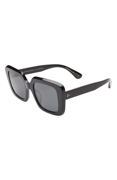 Shop Oliver Peoples Franca 52mm Square Sunglasses In Black