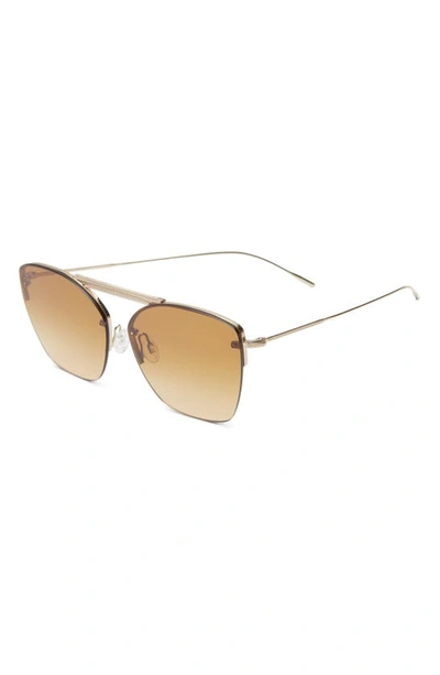 Shop Oliver Peoples Ziane 61mm Gradient Mirrored Sunglasses In Gold