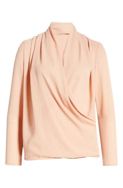 Shop Nikki Lund Rose Long Sleeve Blouse In Pink