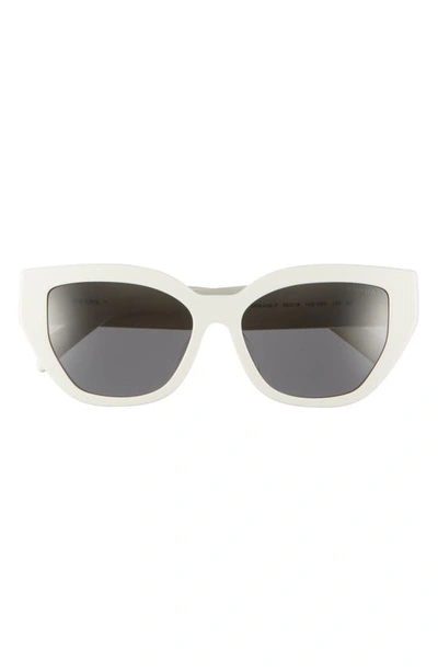 Shop Prada 55mm Butterfly Sunglasses In Bone