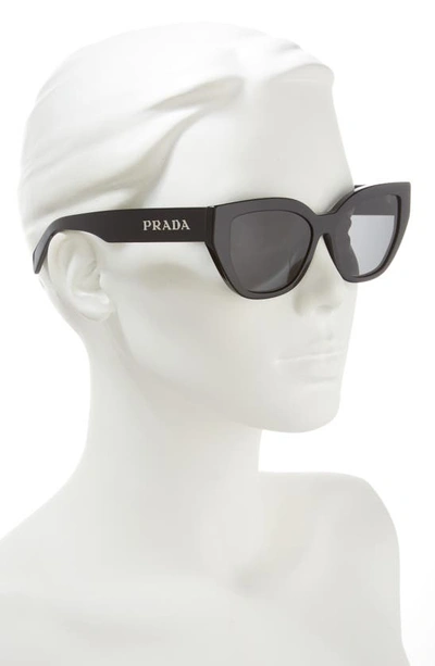 Shop Prada 55mm Butterfly Sunglasses In Black