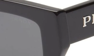 Shop Prada 55mm Butterfly Sunglasses In Black