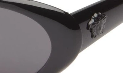 Shop Versace 53mm Oval Sunglasses In Black
