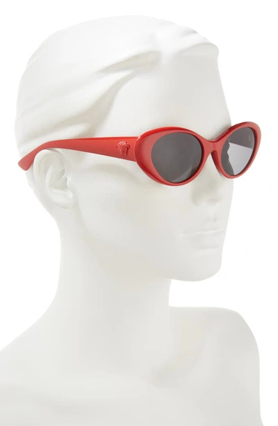 Shop Versace 53mm Oval Sunglasses In Red
