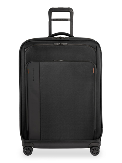 Shop Briggs & Riley Men's Zdx Large Expandable Spinner Suitcase In Black