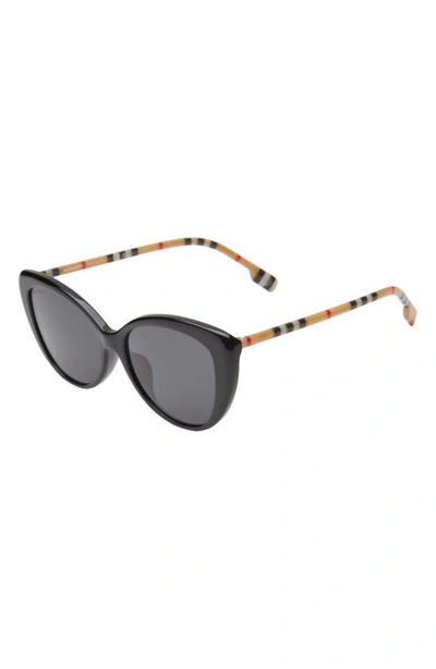 Shop Burberry 54mm Cat Eye Sunglasses In Black