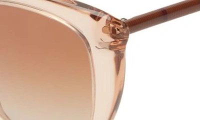 Shop Burberry 54mm Cat Eye Sunglasses In Peach