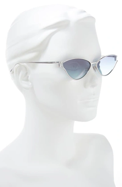 Shop Tiffany & Co 61mm Cat Eye Sunglasses In Silver