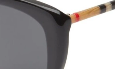 Shop Burberry 54mm Cat Eye Sunglasses In Black