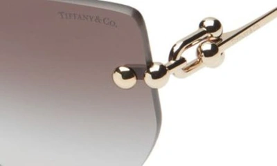 Shop Tiffany & Co 60mm Gradient Butterfly Sunglasses In Pale Gold