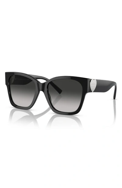 Shop Tiffany & Co 54mm Gradient Square Sunglasses In Black