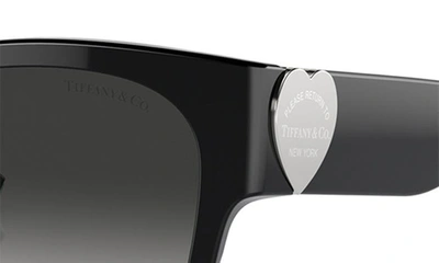 Shop Tiffany & Co 54mm Gradient Square Sunglasses In Black