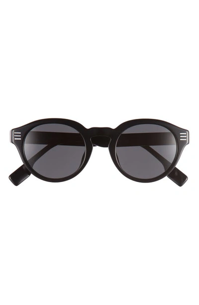 Shop Burberry 50mm Phantos Sunglasses In Dark Grey