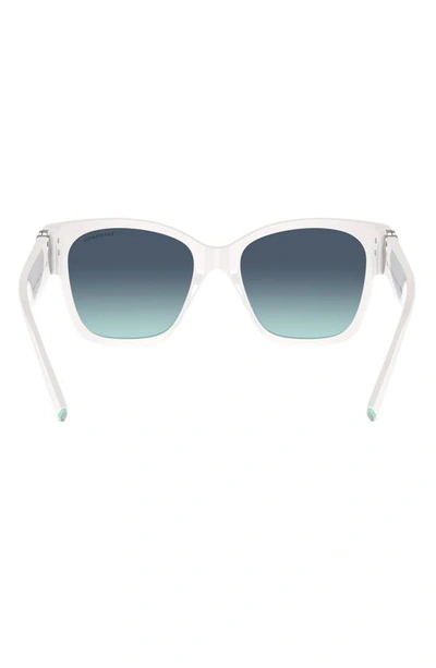 Shop Tiffany & Co 54mm Gradient Square Sunglasses In White