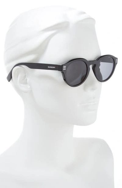 Shop Burberry 50mm Phantos Sunglasses In Dark Grey