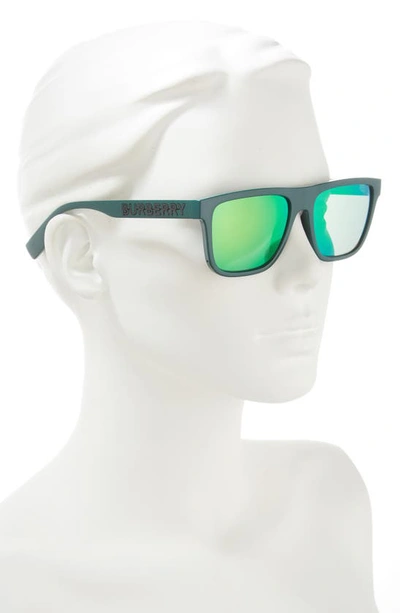 Shop Burberry 56mm Square Sunglasses In Green