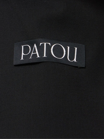 Shop Patou Black Technical Wool Twill Jacket In Nero