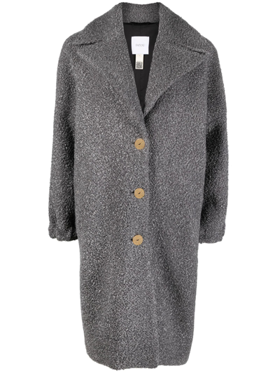 Shop Patou Anthracite Grey Wool-blend Coat In Grigio