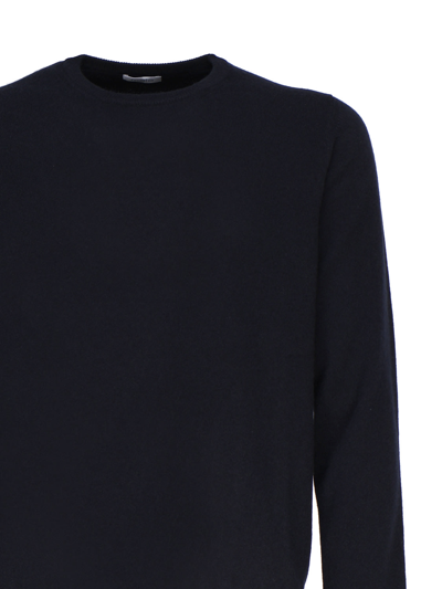 Shop Malo Cashmere And Silk Crew Neck Sweater In Black