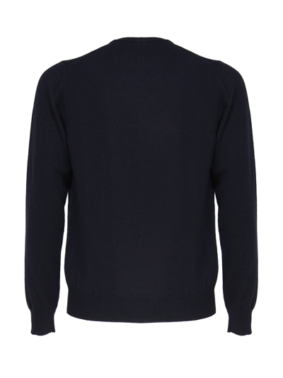 Shop Malo Cashmere And Silk Crew Neck Sweater In Black