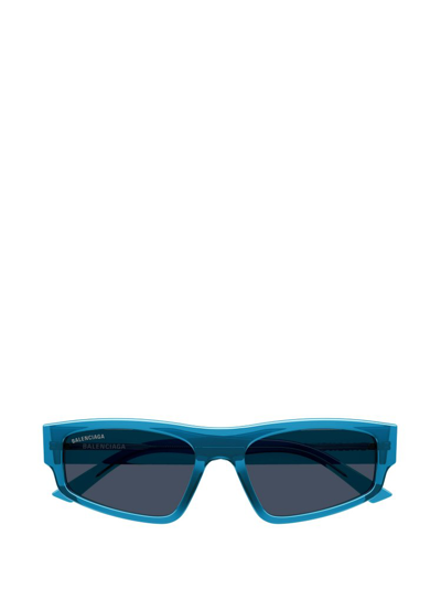 Shop Balenciaga Eyewear Square Frame Sunglasses In Blue