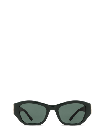 Shop Balenciaga Eyewear Rectangular Frame Sunglasses In Green
