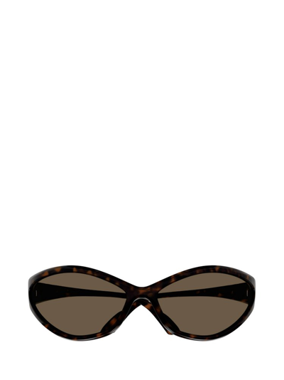 Shop Balenciaga Eyewear 90s Oval Frame Sunglasses In Multi