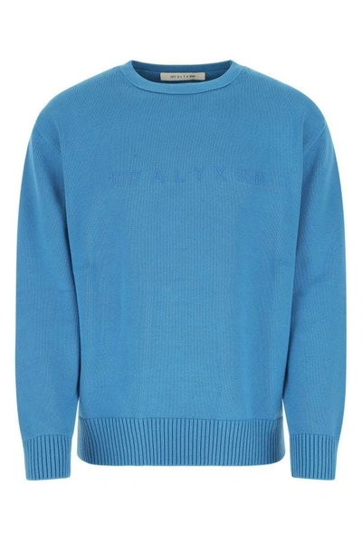 Shop Alyx Man Turquoise Cotton Sweater In Blue