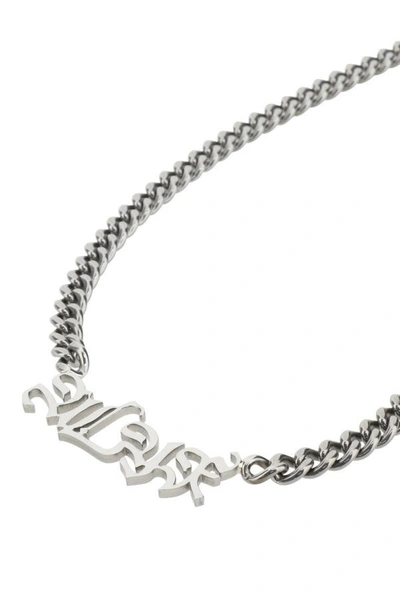 Shop Alyx Unisex Ruthenium Metal Necklace In Silver
