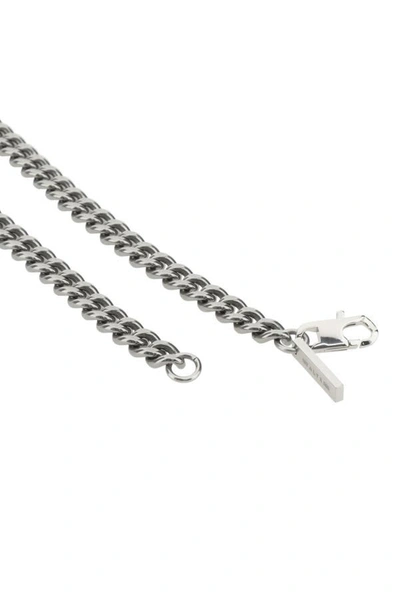 Shop Alyx Unisex Ruthenium Metal Necklace In Silver