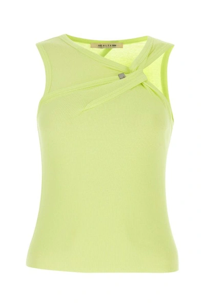 Shop Alyx Woman Fluo Yellow Cotton T-top