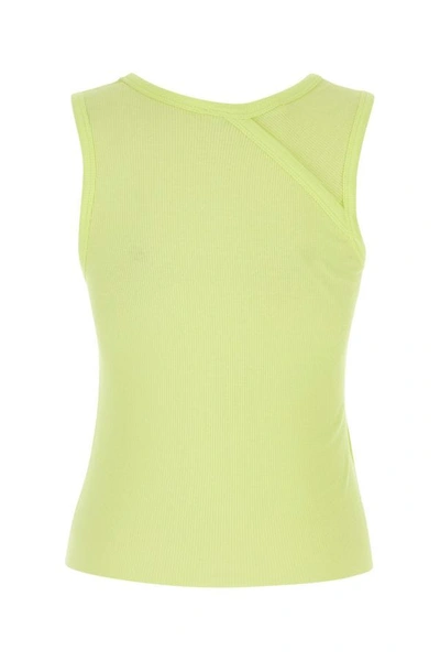 Shop Alyx Woman Fluo Yellow Cotton T-top