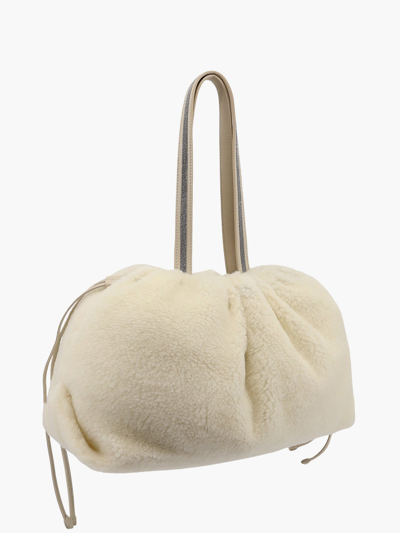 Shop Brunello Cucinelli Woman Shoulder Bag Woman White Shoulder Bags