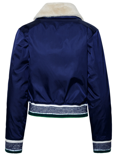 Shop Casablanca Woman  Blue Polyamide Blend Jacket