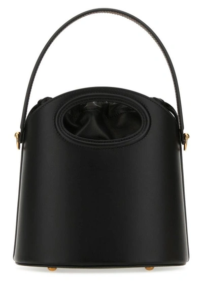 Shop Etro Woman Black Leather Saturno Bucket Bag