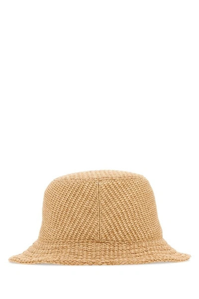Shop Givenchy Woman Raffia Bucket Hat In Brown