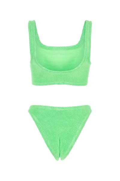 Shop Hunza G Woman Fluo Green Stretch Nylon Xandra Bikini